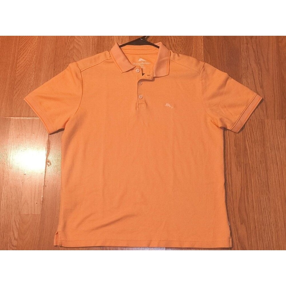 Tommy Bahama Orange Striped Polo Shirt